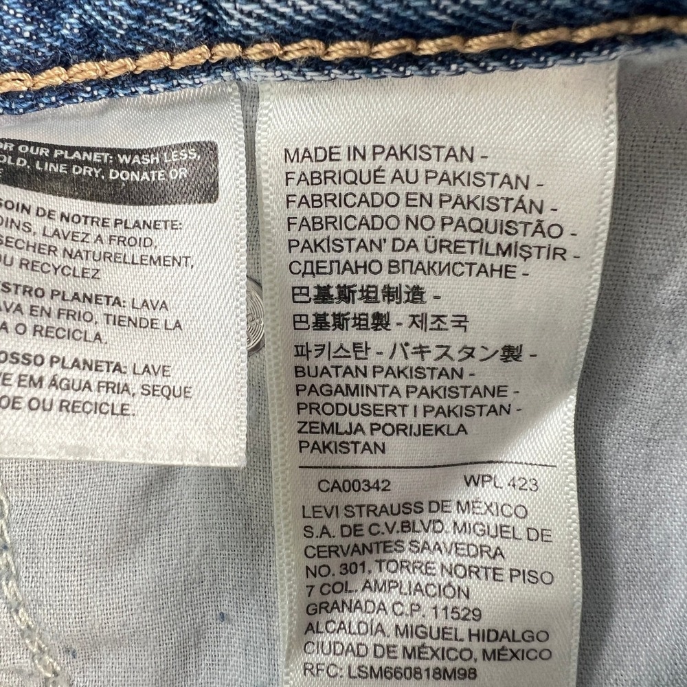 Levi's Cinch Barrel Women's Jeans 29 Light Wash Blue High Rise Wide Leg Relaxed - Picture 5 of 11